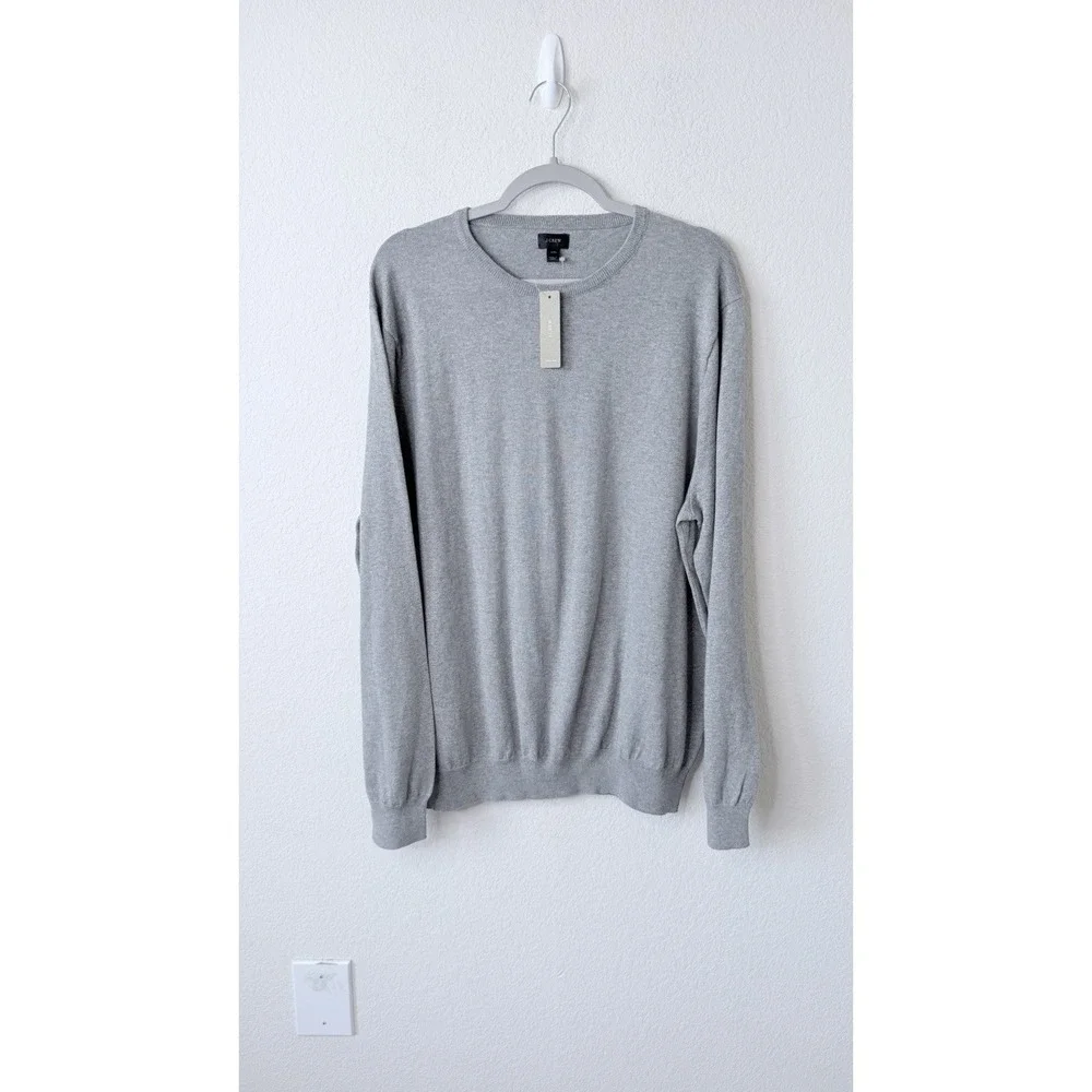J.Crew Cotton Cashmere Crewneck Sweater XXL Gray NWT Everyday Basic Capsule